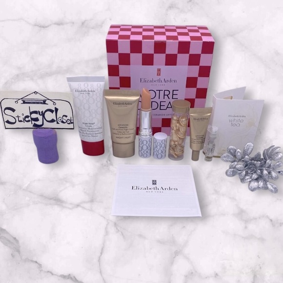 Elizabeth Arden Ceramide Skincare Set-BalmHand&Eye CreamEDT-6pc-Pink BOXED-NEW